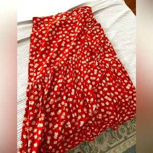 Madewell Floral MIDI Skirt